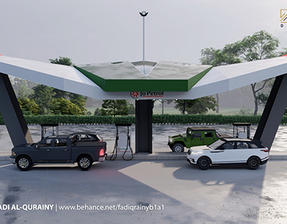 Green Gas Station | Design gas station|تصميم محطة وقود