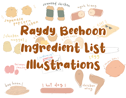 Raydy Beehoon Ingredient List Illustrations