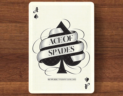Ace of Spades. The Type Deck. Typographic Playing Cards