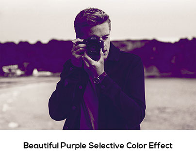 Beautiful Purple Selective Color Effect