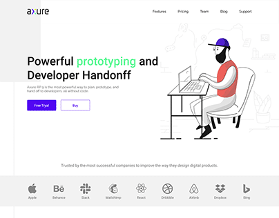 Axure landing page redesign