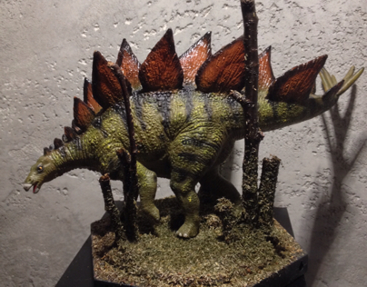 Stegosaur diorama sculpt