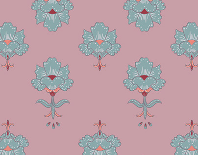 Retro flower pattern design