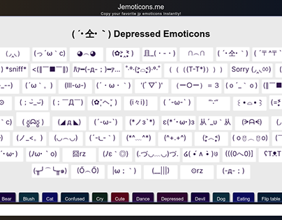 Depressed Japanese Emoticons