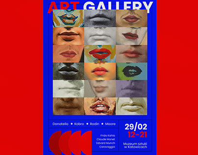 Projekt plakatu galerii sztuki