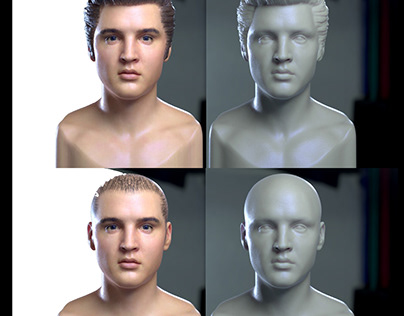 3d printable model Elvis Presley head