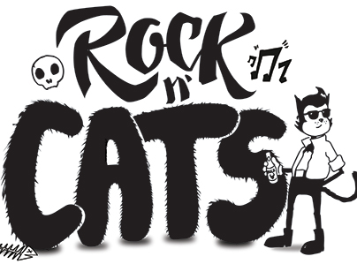 Estampa - Rock n' Cats