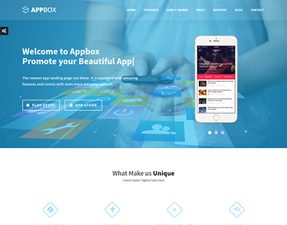Appbox Responsive App Landing Template