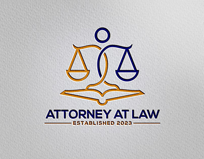 Attorney at law logo design.