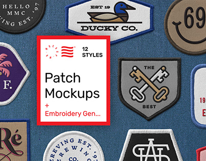 Patch Mockups + Embroidered Generator