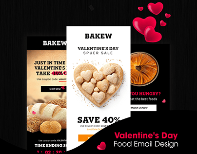 Food Valentine's Day Email Design