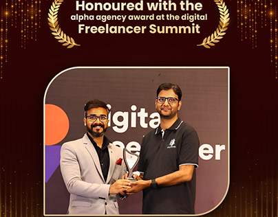 Deepak Kumar Pani Honor With Alpha Agency Award