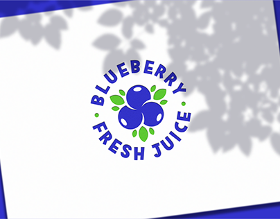 Blueberry Fresh Juice Logo Design