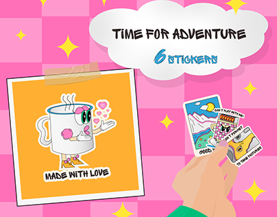Sticker set "Time for adventure"