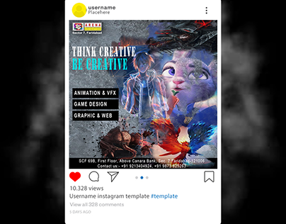 Instagram post design Arena Aniimation