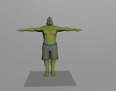 3D Character Hulk Model