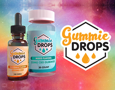 Gummie Drops Logo Design and Label Design