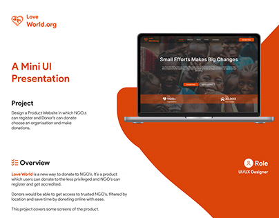 Mini UI Presentation of a NGO Website
