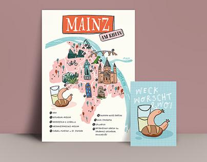 Mainz Poster und Postkarte