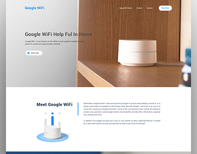 Google Wifi - Landing Page Concept