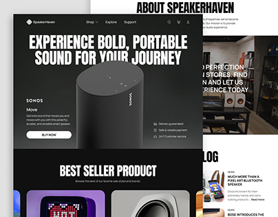 SpeakerHaven - Speaker E-Commerce Landing Page