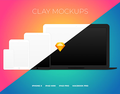 Clay Device Mockups for Sketch - FREE