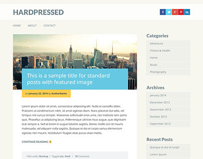 Hardpressed (WordPress Theme)