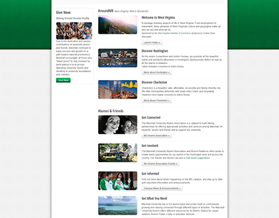 Marshall University Website Redesign 2012