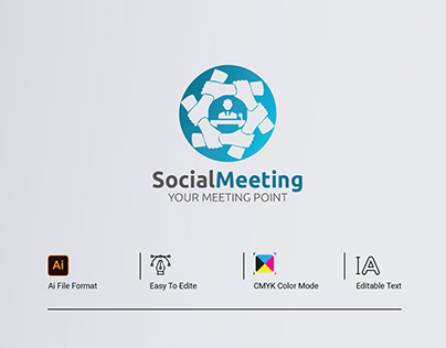 Social Meeting logo Title Designs