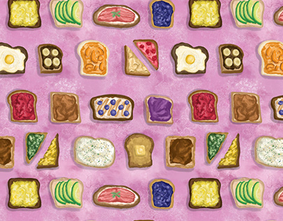 Many Toasts Illustrated Pattern