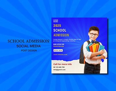School admission social media post design