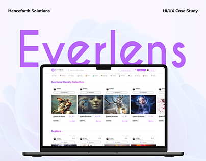 Everlens NFT Marketplace || UI UX Case Study Design