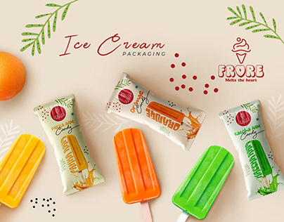 Frore Ice Cream Packaging design