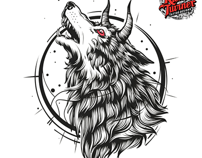 Satanic Wolf ~ Concept tattoo artwork
