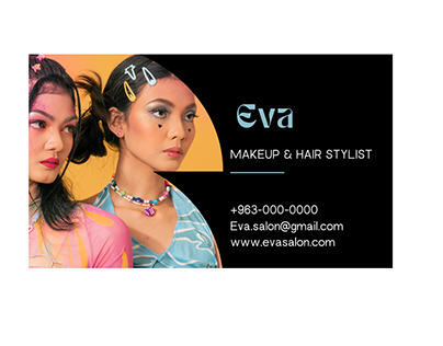 BUSINESS CARD FOR EVA MAKEUP & HAIR STYLIST