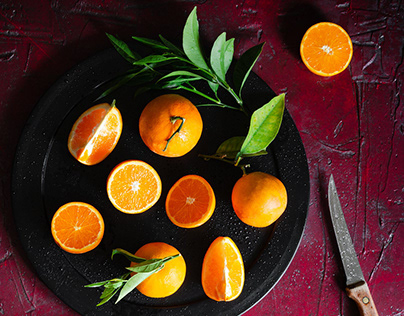 Orange and Red Analogous Color Food Photography