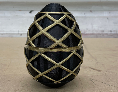 Designed and 3D printed a Fabergé egg.