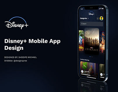 Disney+ Movie Streaming App Design