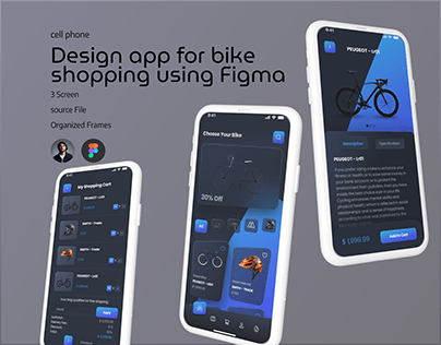 Design app for bike shopping using Figma