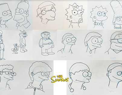 Simpsons characters and real people in the same style.