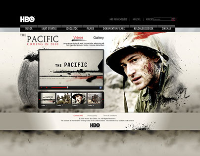 Pacific microsite for HBO