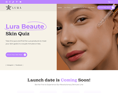 Beauty Product Home page design and Product page design