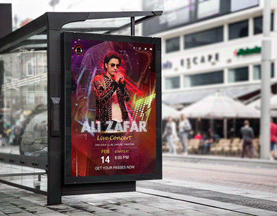 Ali Zafar Music concert poster