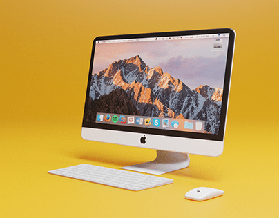 Apple Desktop and Macbook pro in Blender3d