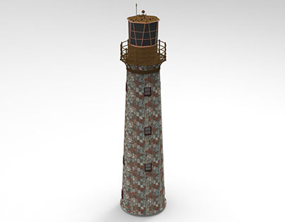Rusted Old 3d Light House 
