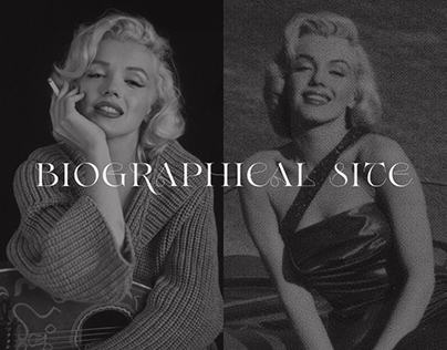 Biographical site about MARILYN MONROE | web design