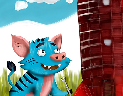 Sid The Blue Tigar - Children Book illustration project