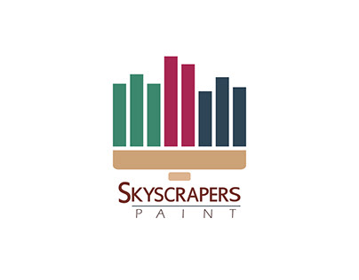 Skyscrapers paint supplies logo.