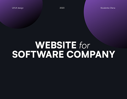 Website for software company