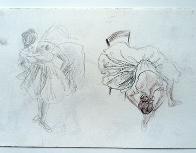 Edgar Degas - sketches based on masterpieces